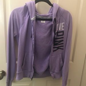 Purple zip-up Victoria’s Secret hooded jacket